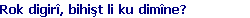 Rok digirî, bihişt li ku dimîne?